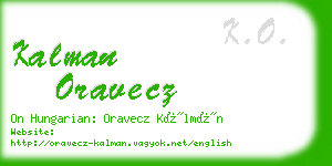 kalman oravecz business card